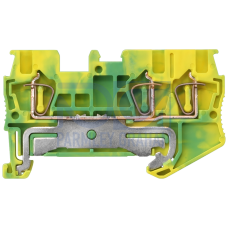 PE terminal with spring-loaded connection, 3 terminals