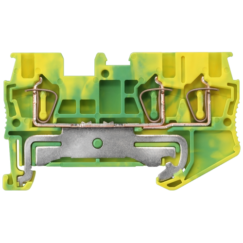 PE terminal with spring-loaded connection, 3 terminals