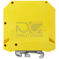 PE terminal with screw terminal, Cross-section: 25-50 mm2, AWG: 6-1/0, Width: 20mm, Color: green-yel