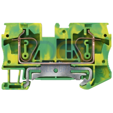 Protective conductor terminal with spring-loaded connection, Cross-section: 0.5-6 mm2, Width: 8.2mm,