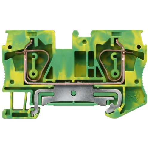 Protective conductor terminal with spring-loaded connection, Cross-section: 0.5-6 mm2, Width: 8.2mm,