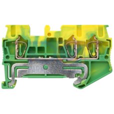 Protective conductor terminal with spring-loaded connection, 3 connection points Cross-section: 0.08