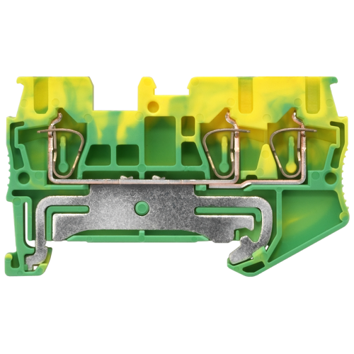 Protective conductor terminal with spring-loaded connection, 3 connection points Cross-section: 0.08