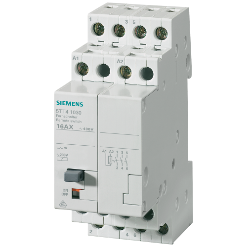 Remote control switch with 3 NO contacts Contact for 230 V AC, 400V 16A Control 230 V AC