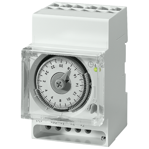 Quartz time switch Day 1 change-over contact 230V/50-60Hz 3 MW auto. daylight-saving time switchover