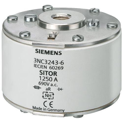 SITOR fuse link, with female thread on both sides, NH2, In: 1250 A, aR, Un AC: 690 V, Un DC: 440 V,