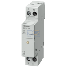 SENTRON, cylindrical fuse holder, 8x32 mm, 1P+N, In: 20 A, Un AC: 400 V, LED signal detector