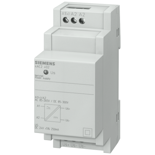 Power supply unit for permanent load Primary 85..265 V AC, 85..300 V DC Secondary 24 V DC +-5% Overa