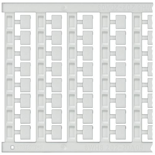 Inscription label, horizontal and vertical, terminal width: 5&nbsp;mm, H: 7&nbsp;mm, white