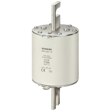 SITOR fuse link, with slotted blade contacts, NH3, In: 224 A, aR, Un AC: 1000 V, Un DC: 440 V, front