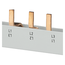 Pin busbar, 10 mm&sup2; connection: 4 x (3-phase+AS/FC) safe to touch