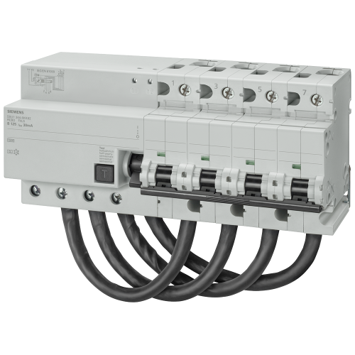 RCBO, 10 kA, 4-pole, type A, selective, 300 mA, C char, In: 125 A