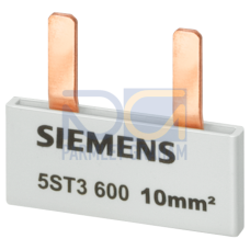 Pin busbar, 10 mm&sup2; connection: 2 x 1-phase safe to touch