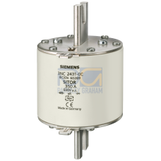 SITOR fuse link, with slotted blade contacts, NH3, In: 250 A, gR, Un AC: 500 V, Un DC: 440 V, front