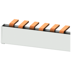 Two-phase busbar 12 MW 32 A for terminals with 6 mm2 (for 5TE8 1+2, 5TE4 8, 5TE5 8, 5TE7 1+2+3, 5TE4