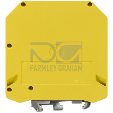 PE terminal with screw terminal, Cross-section: 35-95 mm2, AWG: 2-4/0, Width: 25mm, Color: green-yel