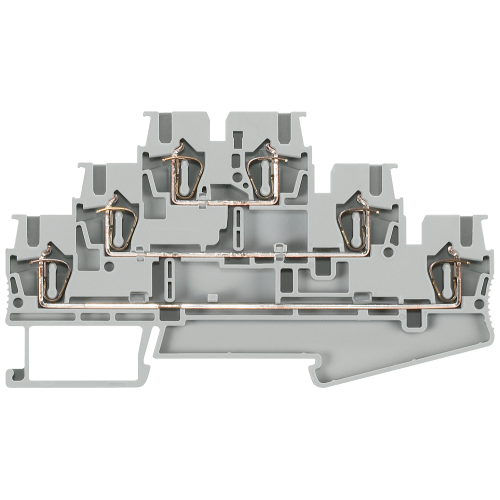 Three-tier terminal 2.5 mm2; blue; width 5.2 mm