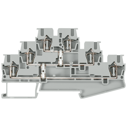 Three-tier terminal 2.5 mm2; with 1 potential for the 3L; gray; Width 5.2 mm