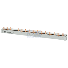 Pin busbar, 10 mm2 16 MW, 4-phase, can be cut FI 4P N right and 6 MCB 1P+N touch-safe with end caps