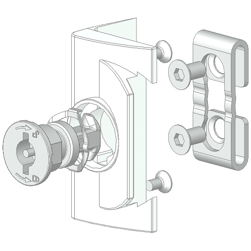 SIVACON S4 3 mm double bit operation Door lock with double-bit operating mechanism