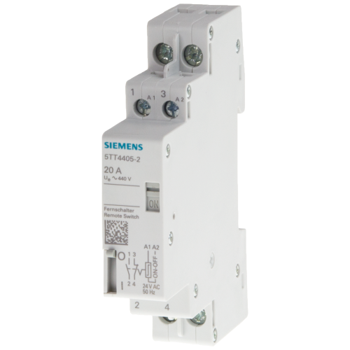 Remote switch contact for 25 A voltage 24 V DC 1 NO 1 NC