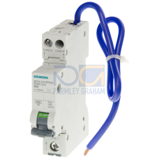 RCBO, Icn: 6 kA, 1P+N, type A, 30 mA, C-Char, In: 10 A, Un AC: 240 V, pigtail 600 mm