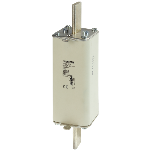 SITOR fuse link, In: 63 A, gR, Un AC: 1500 V, Un DC: 250 V, front indicator.