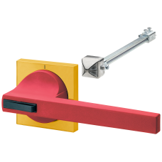To Fit - 250A / 400A - 8UC7 EMERGENCY-STOP door-coupl rotary oper. mechanisms (redhandle, yellow indicator plate) basic switch versions w/o handle