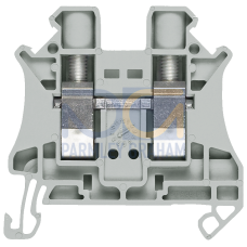Through-type terminals with screw terminal Terminal size 4.0 mm2 Terminal width 6.2 mm Color gray
