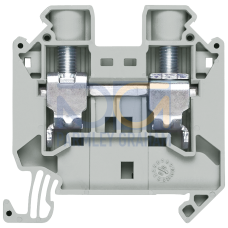 Through-type terminals with screw terminal Terminal size 16.0 mm2 Terminal width 12.0 mm Color gray
