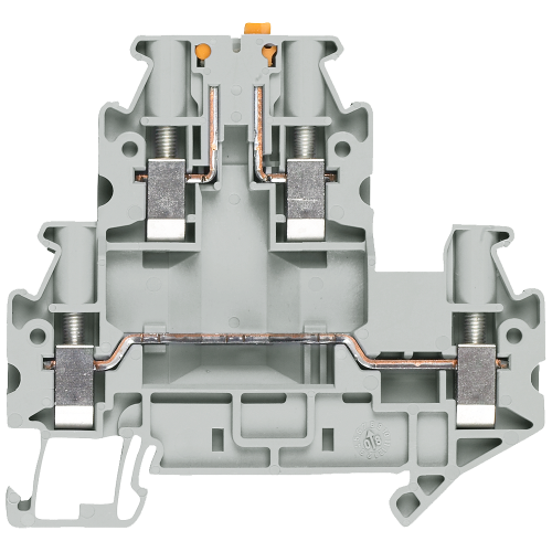 Two-tier terminal with screw connection, terminal size 4.0 mm2 terminal width 6.2 mm
