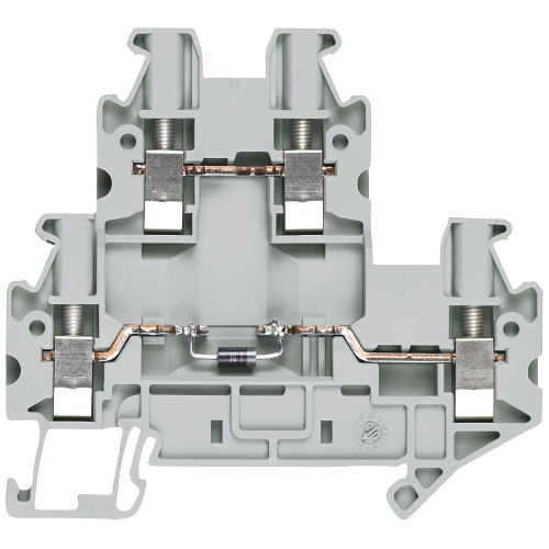 Two-tier diode terminal with screw connection, terminal size 2.5 mm2 terminal width