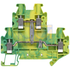 PE two-tier terminal with screw connection, terminal size 4.0 mm2 terminal width