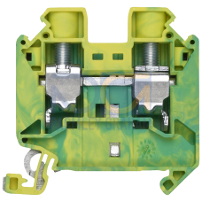 Through-type PE terminal with screw terminal Terminal width 12.0 mm Color green-yellow Cross-section
