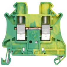 Through-type PE terminal with screw terminal Terminal width 6.2 mm Color green-yellow Cross-section: