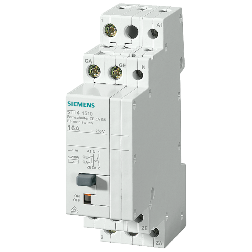 Remote control switch with 2 NO contacts, central and group switching, contact for 230 V AC