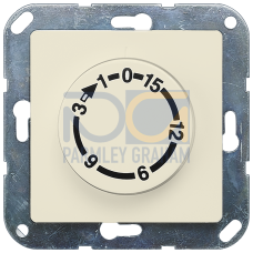 DELTA i-system electrical white Time switch, 16A 250V, 2-pole with cover plate 55x 55 mm can be swit