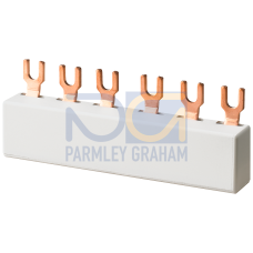 Busbar, 63 A 3-pole modular width 15 mm Fork design for 4 devices