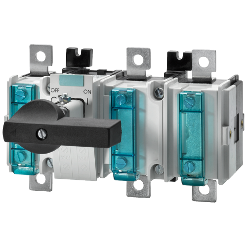 630 A, 3-pole, with 8UC7 door-coupling rotary operating mechanism (black handle)