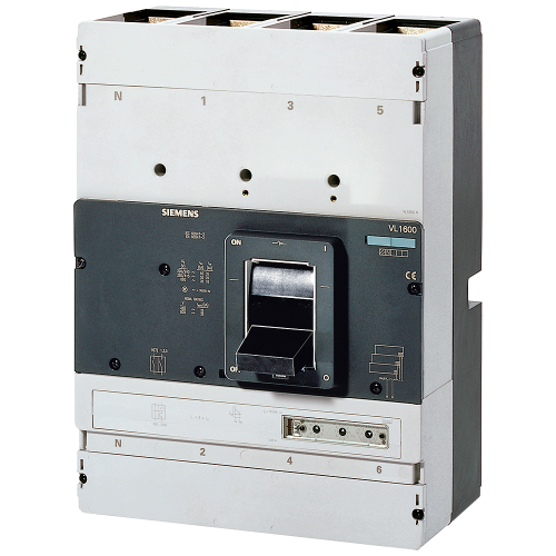 circuit breaker VL1600N standard breaking capacity Icu=55kA, 415V AC 4-pole, line protection trip unit ETU10, LIN In=1600A, rated current IR=640......