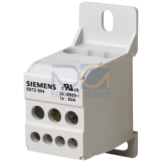 Distribution block 1-pole, 80 A, 690V Input: 1x 16 mm2 Output: 8x 10 mm2 for installation on standar