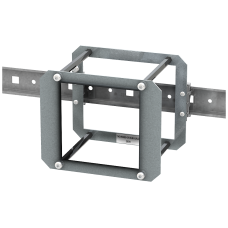 Adapter for DIN rail mounting, display faces forwards, for 7KM PAC