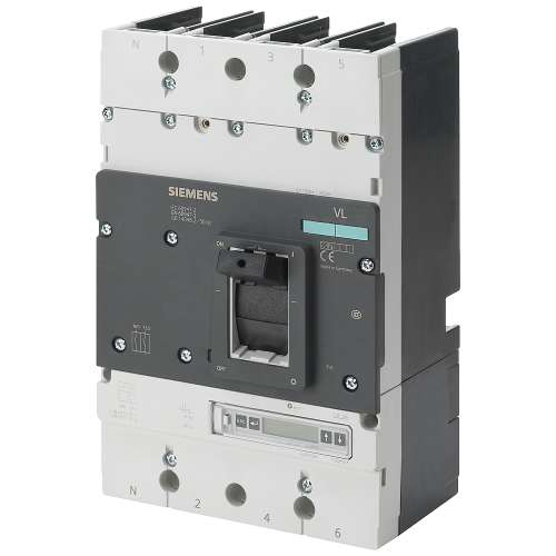 circuit breaker VL400N standard breaking capacity Icu=55kA, 415V AC 4-pole, line protection Electronic Trip Unit LCD ETU42, LSIG In=315A, rated cur...