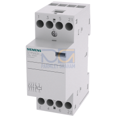 INSTA contactor with 3 NO contacts and 1 NC, contact for 230&nbsp;V, 400&nbsp;V AC 25&nbsp;A activation 24&nbsp;V AC