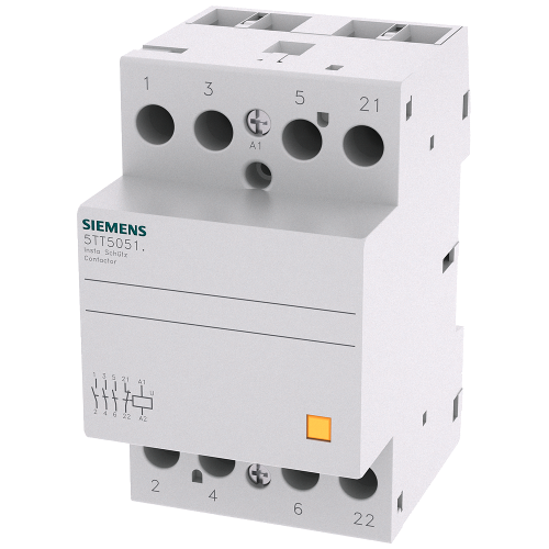 INSTA contactor with 3 NO contacts and 1 NC, contact for 230&nbsp;V, 400&nbsp;V AC 63&nbsp;A activation 24&nbsp;V AC/DC