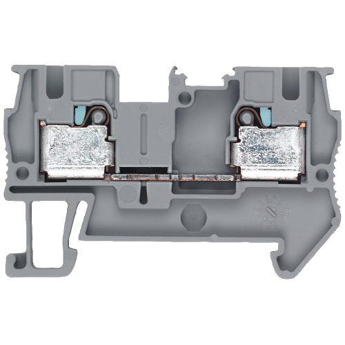 Through-type terminals 4 mm2, 6.2 mm wide gray