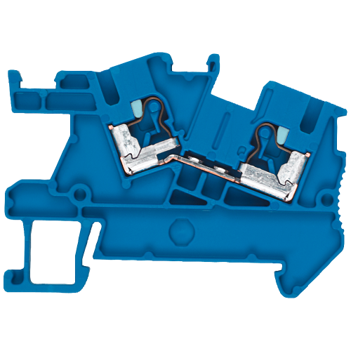 Terminal, iPo plug-in connection, installation terminal, through-type terminal, 2.5 mm&sup2;, blue