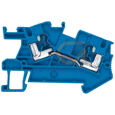 Terminal, iPo plug-in connection, installation terminal, through-type terminal, 4 mm&sup2;, blue
