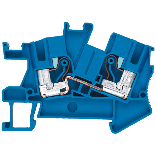 Terminal, iPo plug-in connection, installation terminal, through-type terminal, 6 mm&sup2;, blue