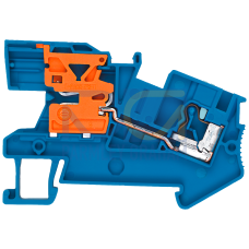 Insta through-type terminal 6 mm2, 8.2 mm wide blue N isolating